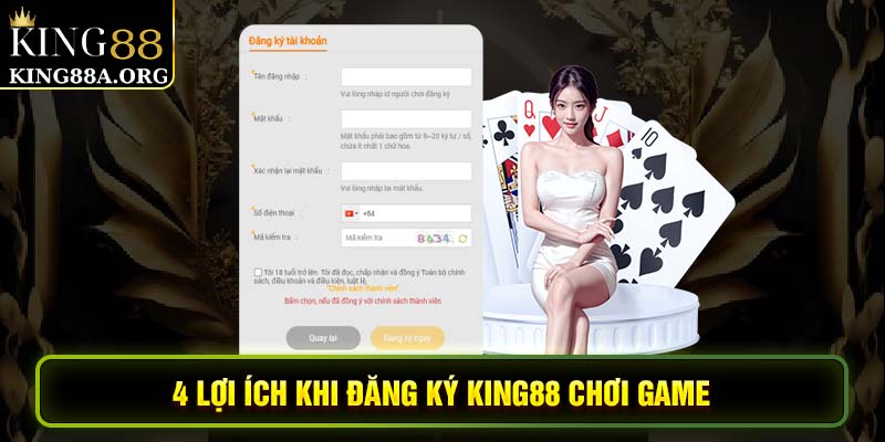 4 lợi ích khi đăng ký King88 chơi game